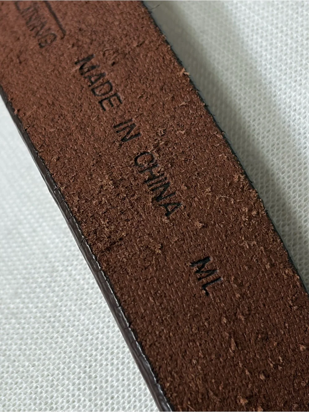 Classic Brown Genuine Leather Belt with Brass Buckle ML